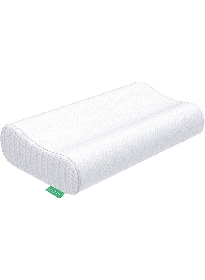 UTTU Sandwich Pillow Queen Size, Contour Pillow for Side Sleepers, Orthopedic Pillow for Neck Pain Relief, Cervical Memory Foam Pillow for Back Pain, Adjustable Memory Foam Pillow, CertiPUR-US - Image 1